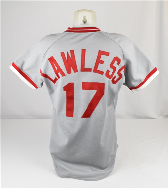 Tom Lawless 1983 Cincinnati Reds Game Used Jersey