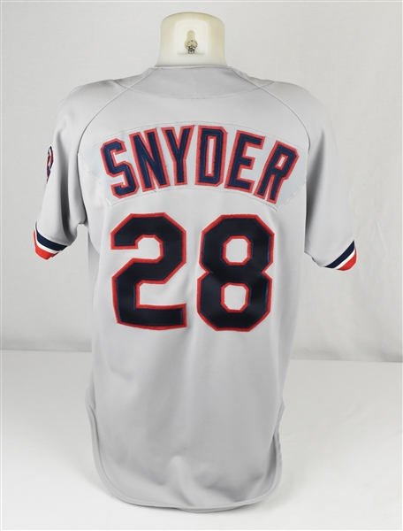 Cory Snyder 1988 Cleveland Indians Game Used Jersey w/Dave Miedema