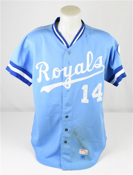 Lee May 1985 Kansas City Royals Game Used Jersey