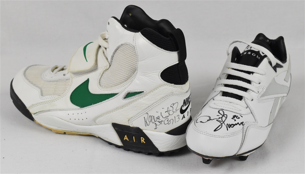 Reggie White & Derrick Thomas Autographed & Inscribed Shoes