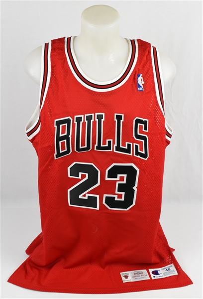 Michael Jordan 1995-96 Chicago Bulls Professional Model Road Red Jersey