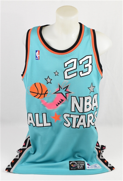 Michael Jordan Game Issued 1996 All-Star Game Jersey w/Dave Miedema LOA