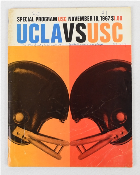 USC Trojans vs. UCLA Bruins 1967 Football Game Program