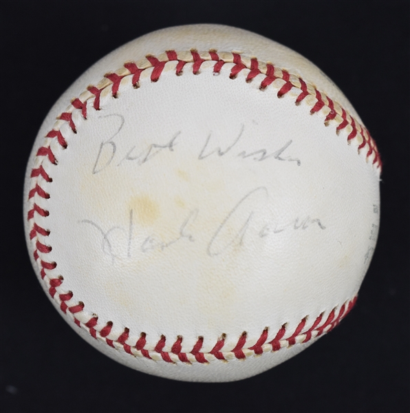 Hank Aaron 1965 Autographed OAL Cronin All-Star Baseball