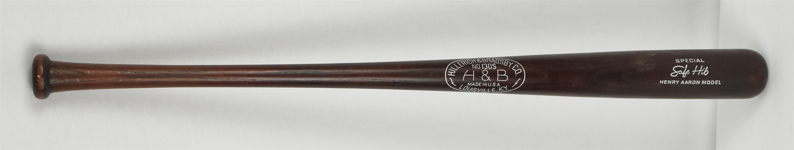 Hank Aaron Vintage Safe Hit Louisville Slugger H&B Baseball Bat
