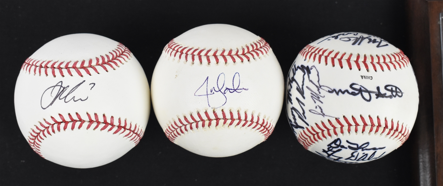 Joe Mauer John Lester & Minnesota Twins Reunion Signed Baseballs