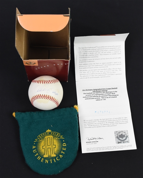 Alex Rodriguez Autographed LE Baseball w/UDA Box