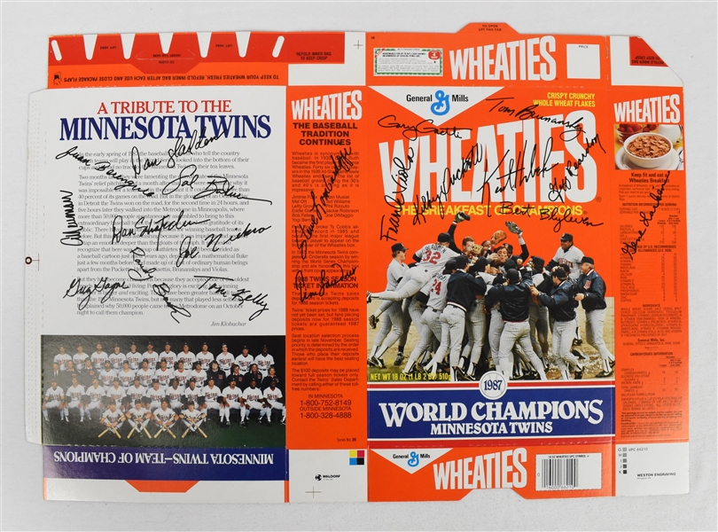Minnesota Twins 1987 World Series Champions Wheaties Box