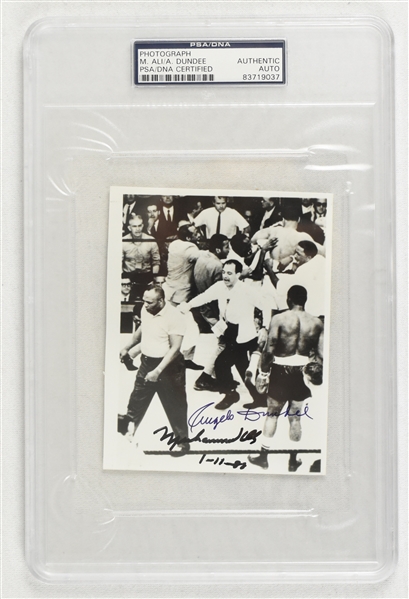 Muhammad Ali & Angelo Dundee Autographed 4x5 Photo PSA/DNA