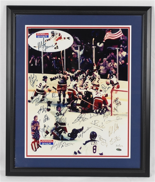 Miracle On Ice 16x20 USA 1980 Olympic Team Signed Photo Including Herb Brooks