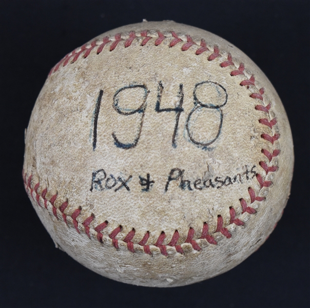 Vintage 1948 Game Used Baseball