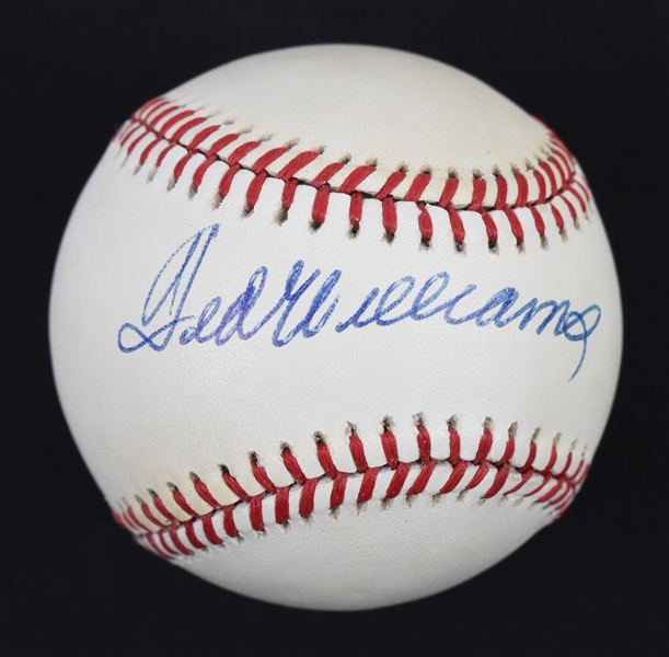 Ted Williams Autographed OAL Bobby Brown Baseball