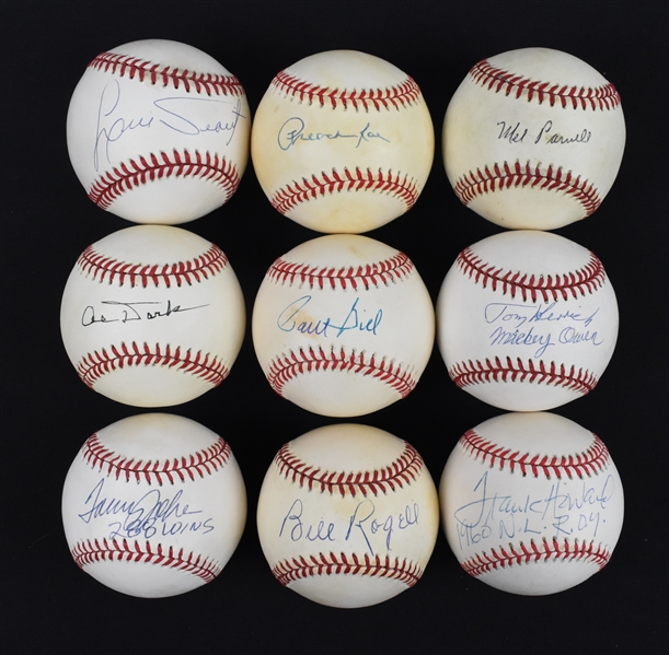 Collection of 9 Autographed Baseballs  