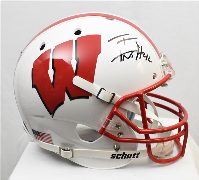 T.J. Watt Autographed Wisconsin Badgers Full Size Replica Helmet