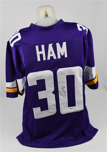 C.J. Ham Autographed Minnesota Vikings Home Jersey