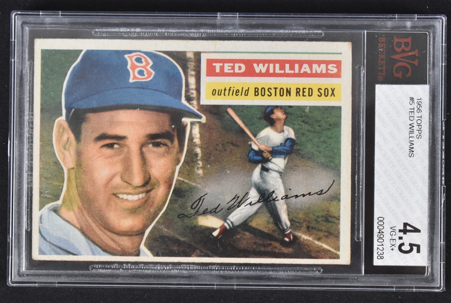 Ted Williams 1956 Topps #5 Baseball Card BGS 4.5 VG-EX+