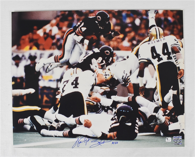Walter Payton Autographed & Inscribed 16x20 Action Photo
