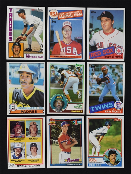 Lot of 9 Vintage 1970s & 1980s Topps Rookie Baseball Cards