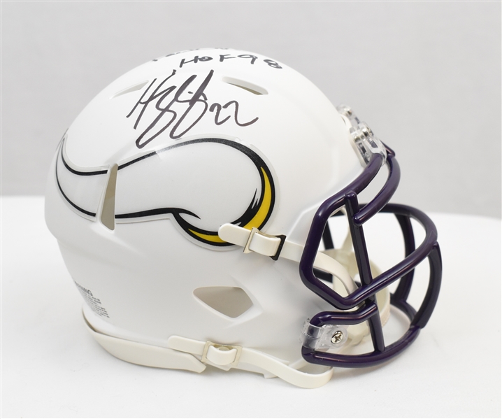 Harrison Smith & Paul Krause Autographed Minnesota Vikings Mini Helmet