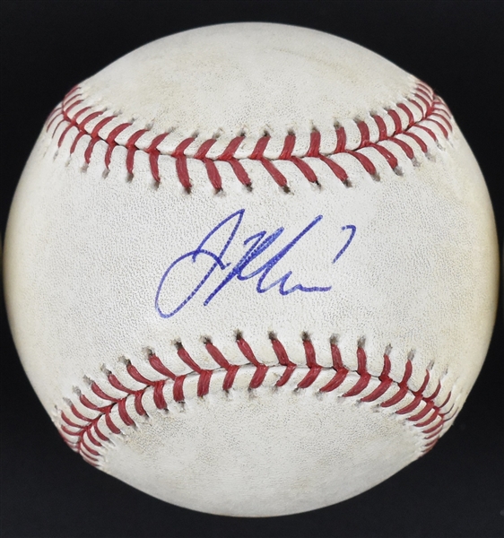 Joe Mauer Autographed 2007 Opening Day Game Used Baseball  