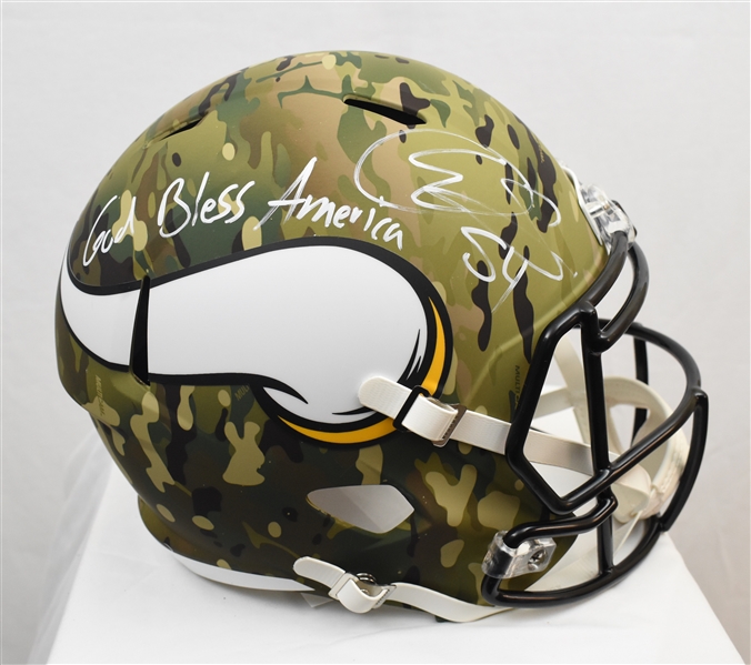 Eric Kendricks Autographed Minnesota Vikings Full Size Camouflage Replica Helmet