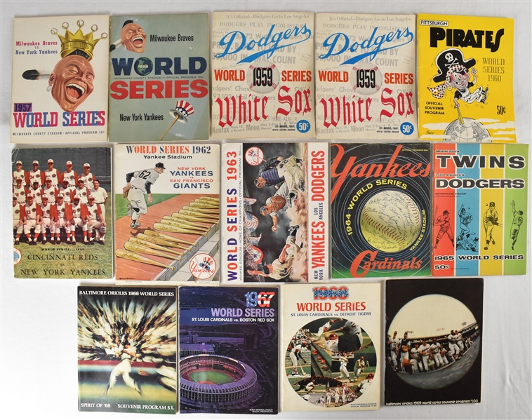 Collection of 1957-1969 World Series Programs