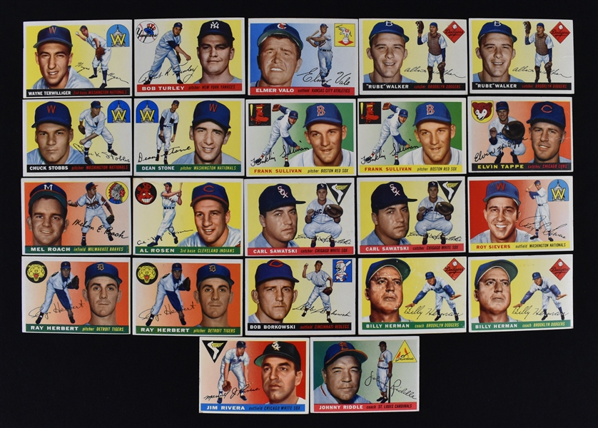 1955 Topps Baseball Lot of 22 Cards 2