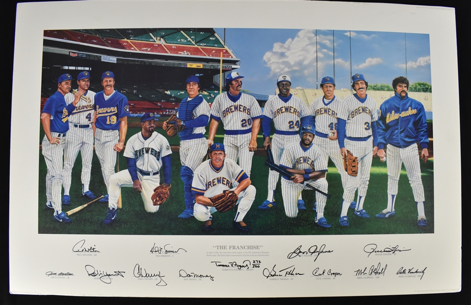 Milwaukee Brewers Autographed 18x30 Terrance Fogarty Limited Edition Print