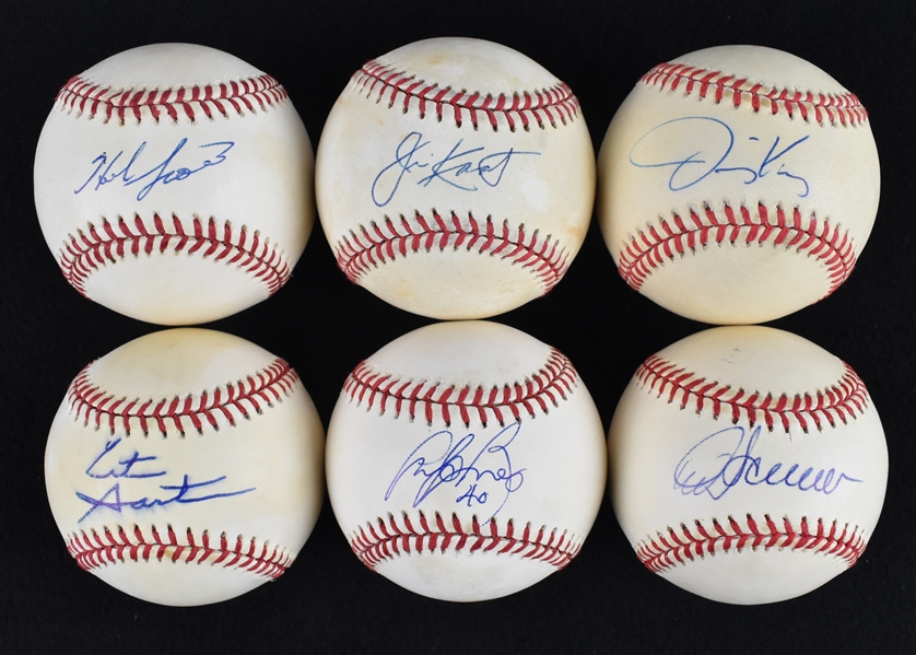 Lot of 6 Autographed Baseballs w/Jim Kaat