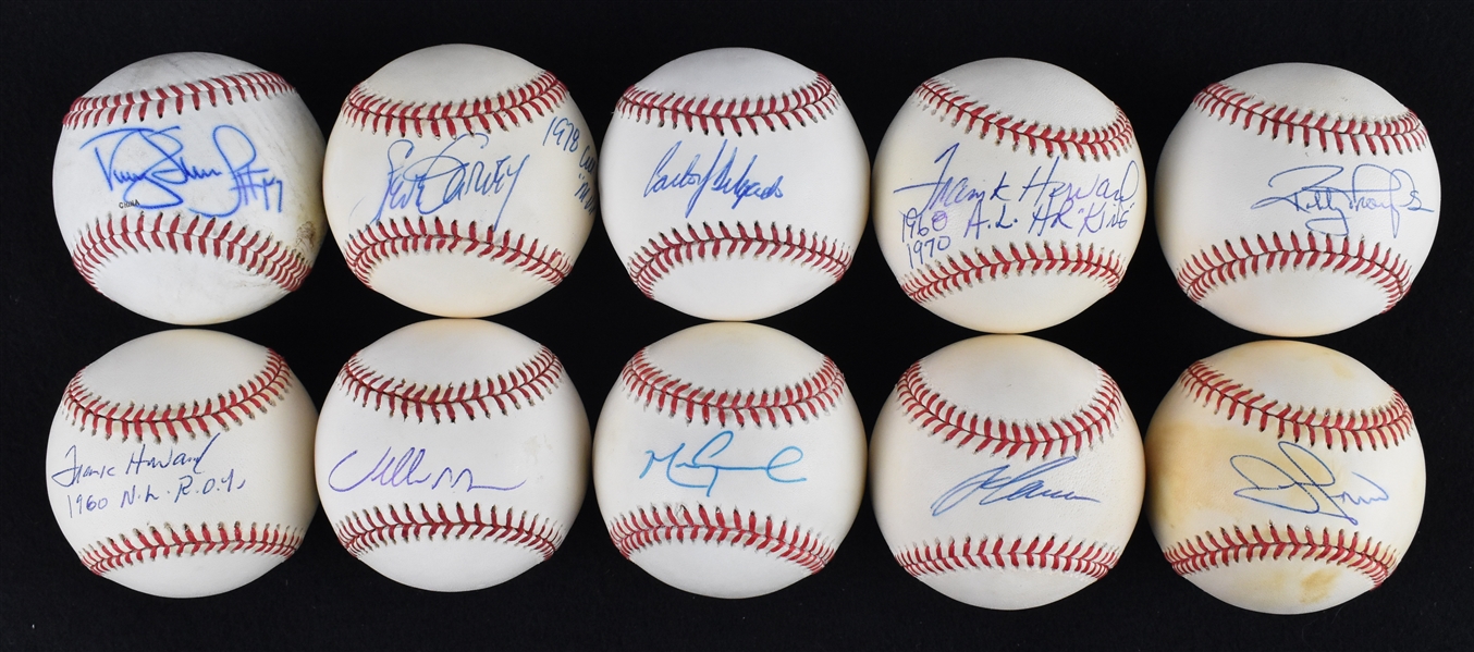 Lot of 10 Autographed Baseballs w/Steve Garvey