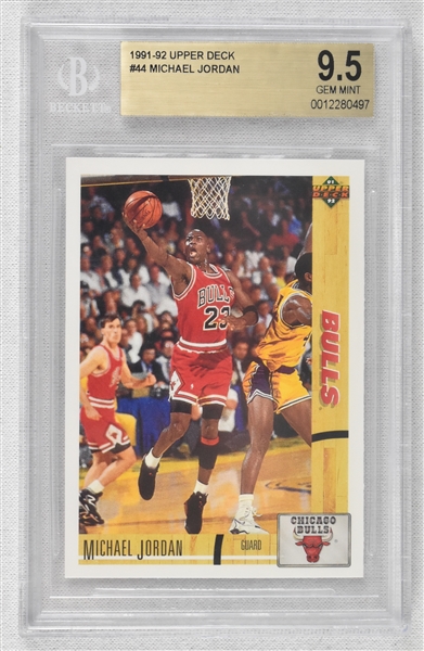 Michael Jordan 1991-92 Upper Deck #44 BGS 9.5 Gem Mint