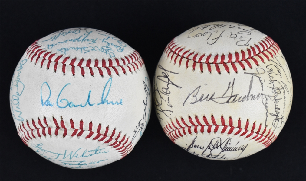 Minnesota Twins 1980s Lot of 2 Team Signed Baseballs 