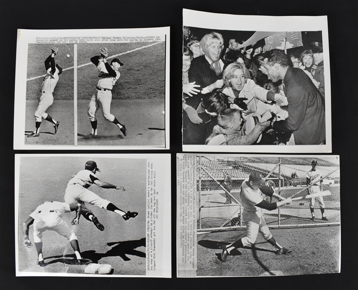 Minnesota Twins Lot of 4 Vintage 1965 World Series Original Wire Photos
