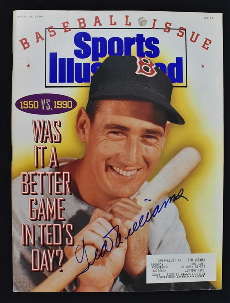 Ted Williams Autographed 1990 Sports Illustrated 