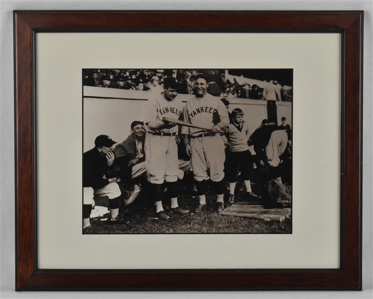 Babe Ruth & Lou Gehrig Photo From Original Negative