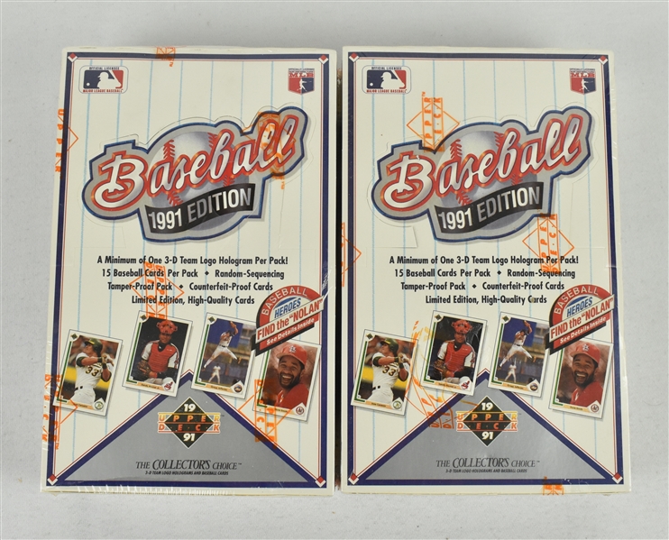 1991 Upper Deck Collectors Choice Baseball Boxes w/Michael Jordan Rookie