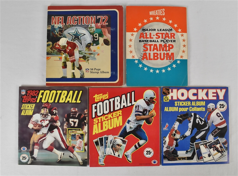 MLB NFL & NHL Stamp Sets w/Booklets