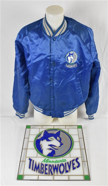 Vintage Minnesota Timberwolves Jacket & Sign