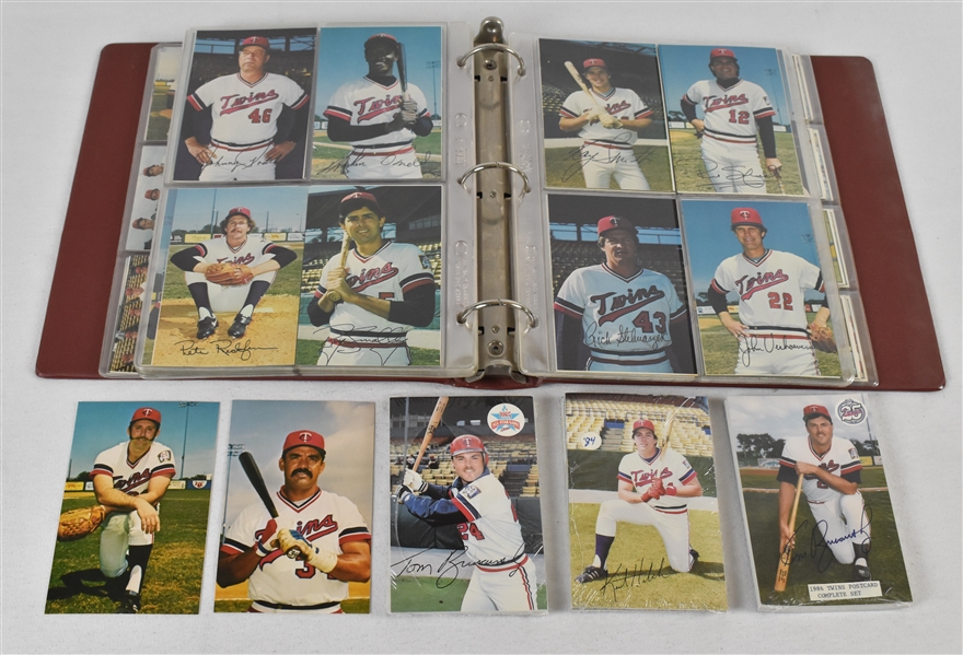 Collection of Minnesota Twins Cards w/Binder