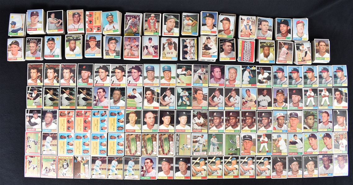 Collection of 1961 Topps Baseball Cards 