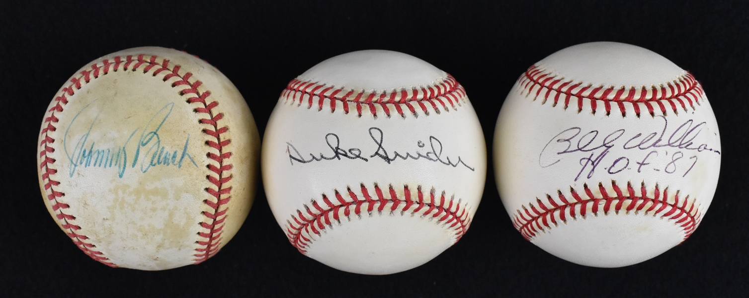 Collection of 3 Autographed Baseballs w/Duke Snider