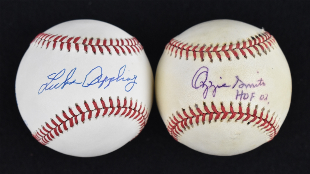 Ozzie Smith & Luke Appling Autographed Baseballs