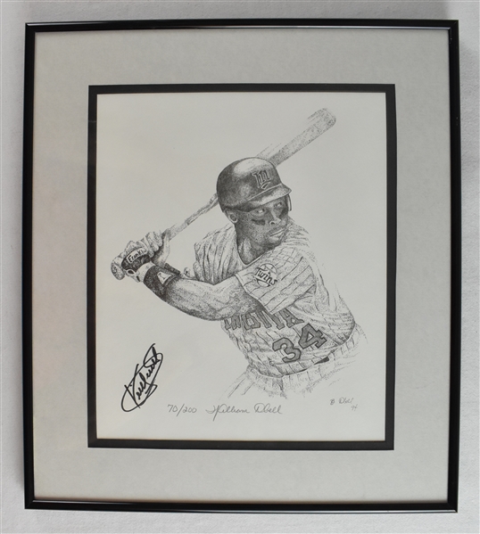 Kirby Puckett Autographed Limited Edition William Dell Print