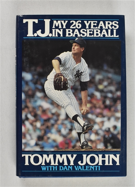 Tommy John Signed & Inscribed Book to Sid Hartman