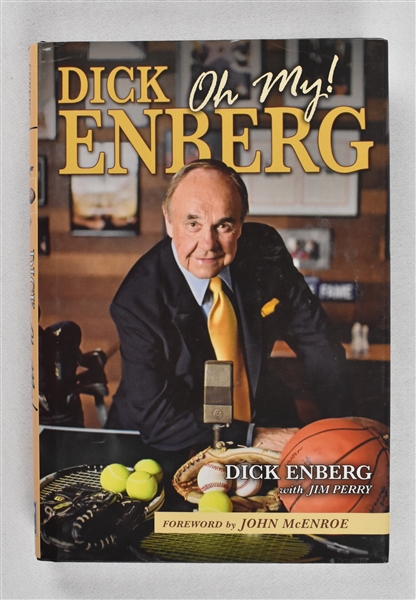 Dick Enberg Signed & Inscribed Book to Sid Hartman