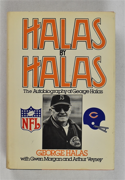 George Halas Signed & Inscribed Book to Sid Hartman