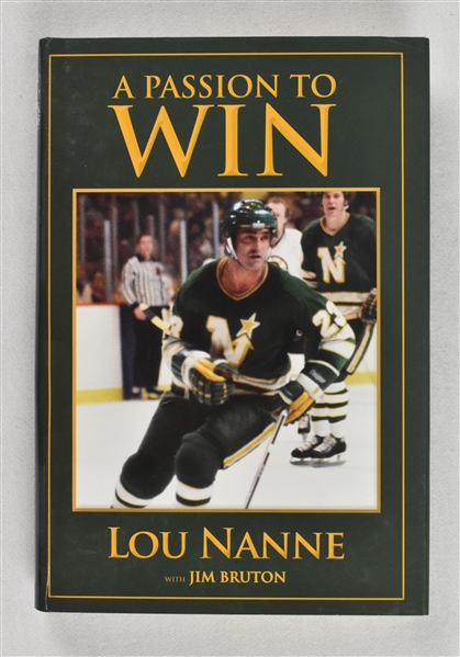 Lou Nanne Signed & Inscribed Book to Sid Hartman