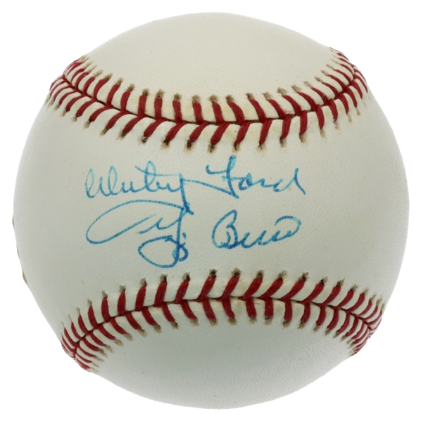 Yogi Berra & Whitey Ford Autographed Baseball JSA