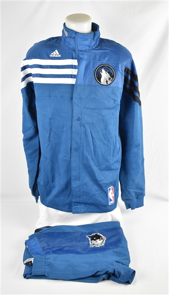 Malcolm Lee 2013-14 Minnesota Timberwolves 25th Anniversary Season Game Issued Warm Up Jacket & Pants