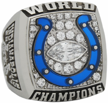 Indianapolis Colts 2006 Super Bowl XLI Championship 10K Gold & Diamond Ring